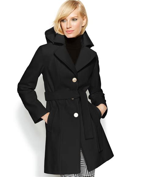 michael kors belted wool coat